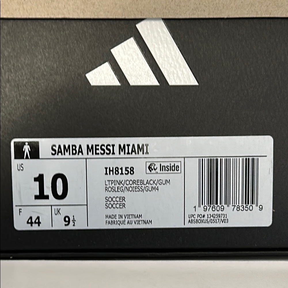 Adidas Samba Messi Miami Soccer Shoes - Light Pink and Black